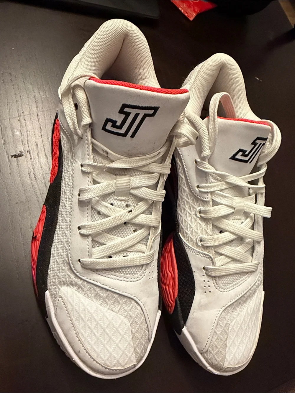 Jayson Tatum Deuce Men's White & Red Performance Basketball Shoes